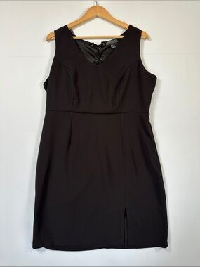 Forever 21 Plus Black Lace Up Bodycon Dress Corset Back Mini Dress 1X